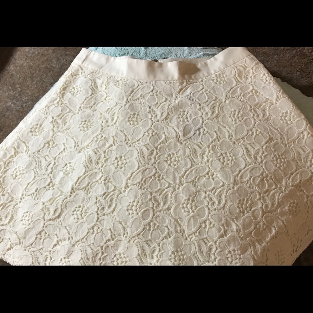 NWT The Limited Delicate off White Floral Skirt - Picture 7 of 7